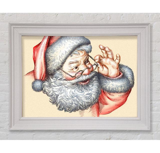 Santa Is Here - Single Picture Frame Print The Seasonal Aisle Size: 29.7cm H x 42cm W on Productcaster.