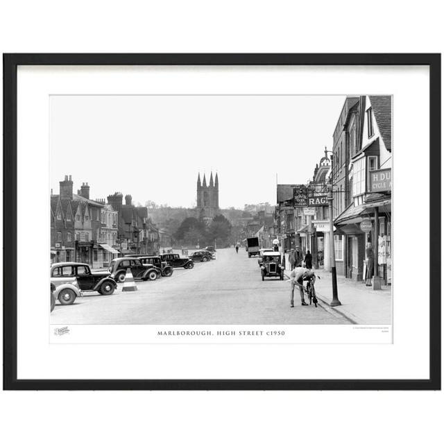 'Marlborough, High Street C1950' - Picture Frame Photograph Print on Paper The Francis Frith Collection Size: 40cm H x 50cm W x 2.3cm D on Productcaster.