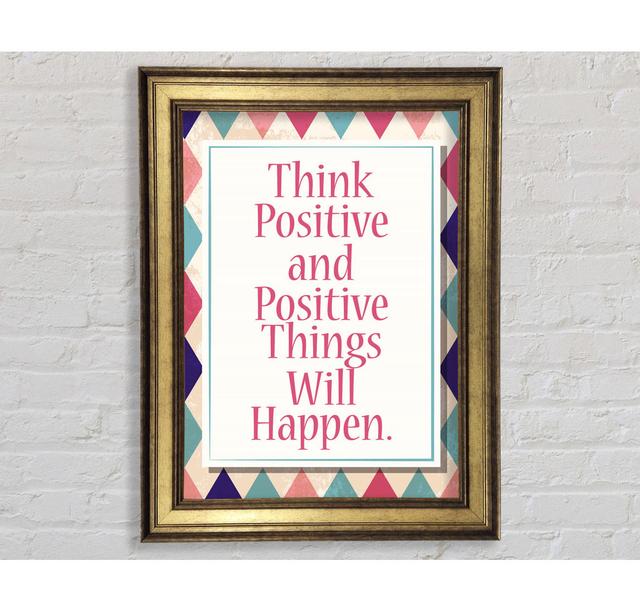 Think Positive - Single Picture Frame Art Prints Bright Star Size: 42cm H x 21cm W x 8cm D on Productcaster.