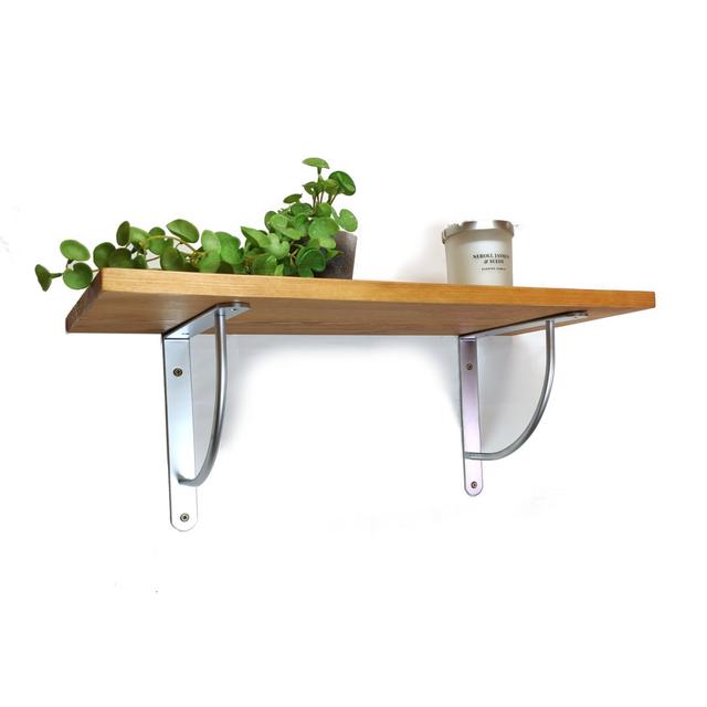 Cayuse Solid Wood Bracket Shelf Borough Wharf Size: 24cm H x 110cm W x 25cm D on Productcaster.