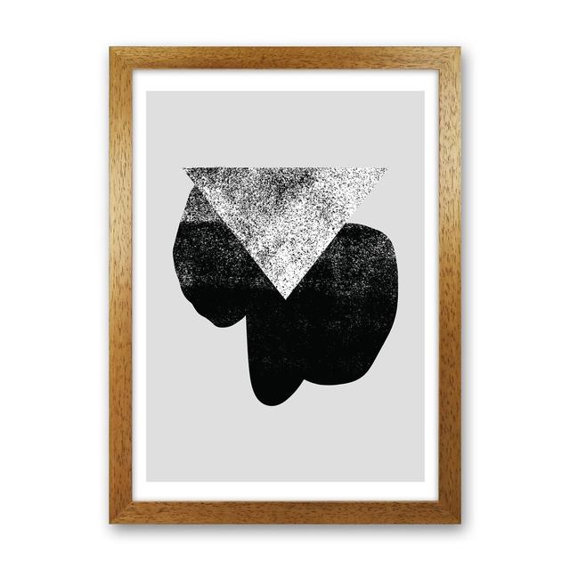 Graffiti Black and Grey Triangle by Pixy Paper - Graphic Art Corrigan Studio Format: Oak Framed, Size: 42cm H x 29.7cm W x 3cm D on Productcaster.