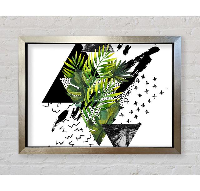 Black Triangle Modern Branch - Single Picture Frame Art Prints Bright Star Size: 100cm H x 141.4cm W x 3.4cm D on Productcaster.