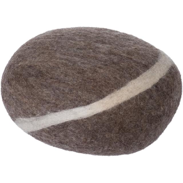 Alwin 30Cm Oval Pouffe Ottoman Myfelt Upholstery Colour: Tan on Productcaster.