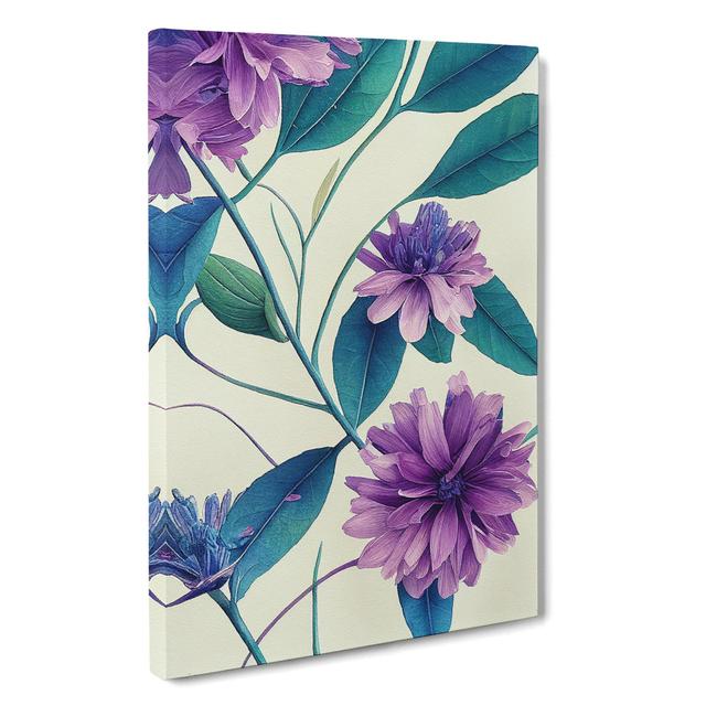 Lovely Watercolour Flowers No.3 - Wrapped Canvas Graphic Art Marlow Home Co. Size: 60cm H x 40cm W x 3cm D on Productcaster.