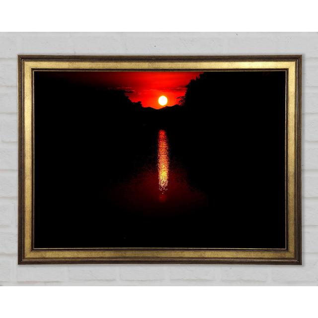 As The Stunning Red Sun Goes Down - Single Picture Frame Art Prints Brayden Studio Size: 84.1cm H x 118.9cm W x 1.5cm D on Productcaster.