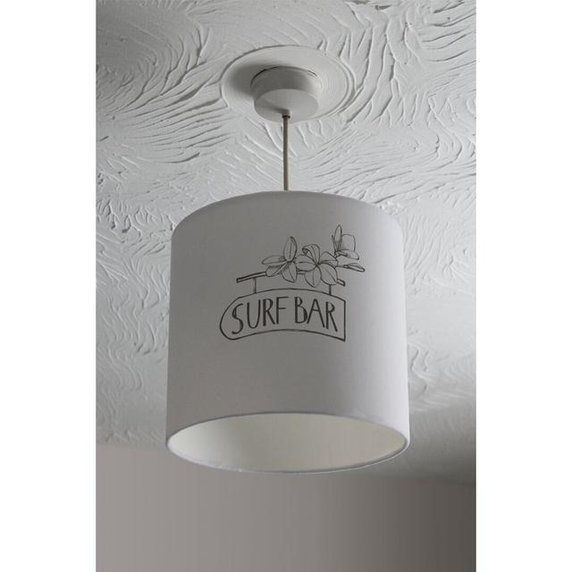 Surf Bar Cotton Drum Lamp Shade Highland Dunes Size: 22cm H x 25cm W x 25cm D on Productcaster.