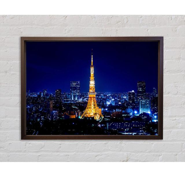 Tokio Tower bei Nacht - Einzelbildrahmen Kunstdrucke auf Leinwand Bright Star Größe: 84,1 cm H x 118,9 cm B on Productcaster.