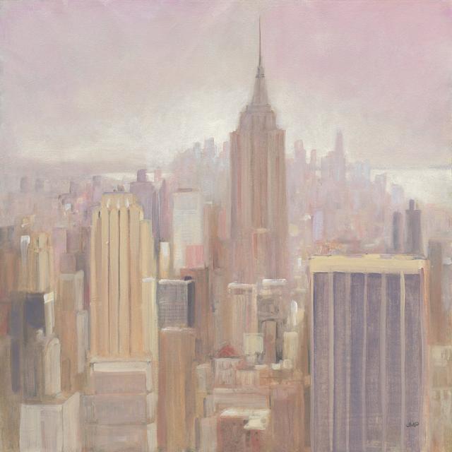 Manhattan in the Mist V2 by Julia Purinton - Wrapped Canvas Painting ClassicLiving Size: 50.8cm H x 50.8cm W x 3.8cm D on Productcaster.