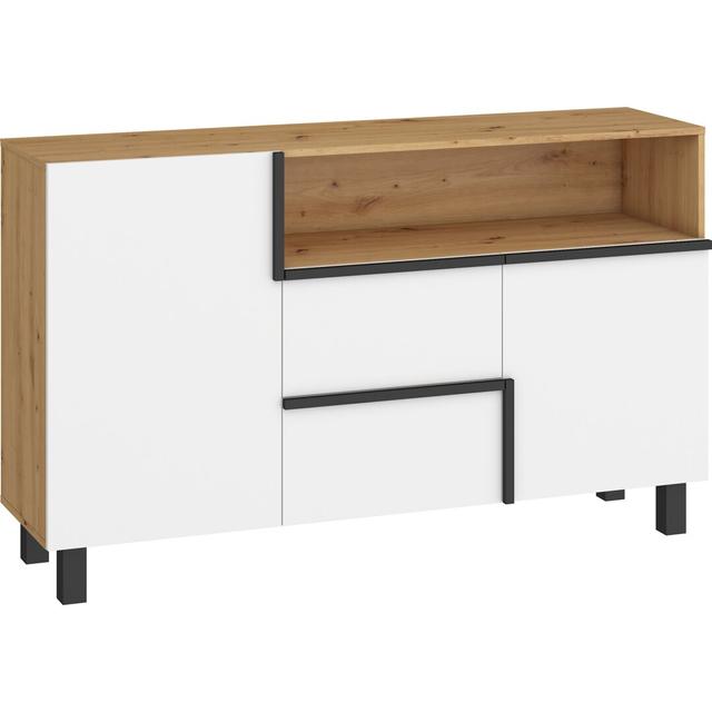 Barnesbury 150" Wide 2 Drawer Sideboard 17 Stories Colour: Wheat/White on Productcaster.