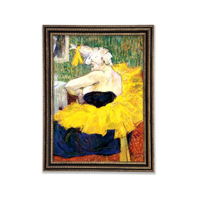 Gerahmtes Leinwandbild Toulouse Lautrec the Clowness Cha U Kao ClassicLiving Format: Poster mit schwarzem Rahmen, Größe: 84,1 cm H x 59,1 cm B x 3 cm on Productcaster.