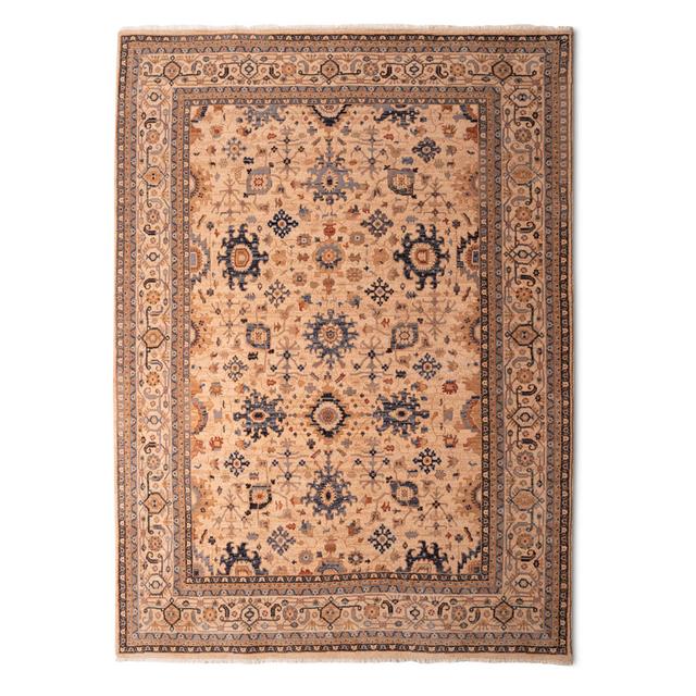 Saharna 7521 Machine Woven Wool Beige Rug Theko Rug Size: Rectangle 60 x 85 cm on Productcaster.