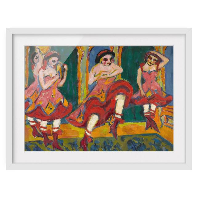 'Czardas Dancers' by Ernst Ludwig Kirchner Framed Painting Print East Urban Home Frame Options: Matt white, Size: 70cm H x 100cm W on Productcaster.