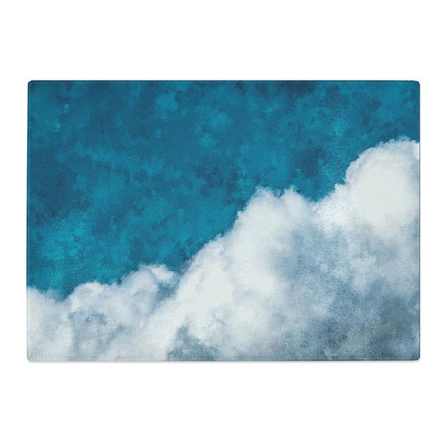 Tempered Glass Crisp Clouds Chopping Board East Urban Home Size: 20 cm x 28.5 cm on Productcaster.