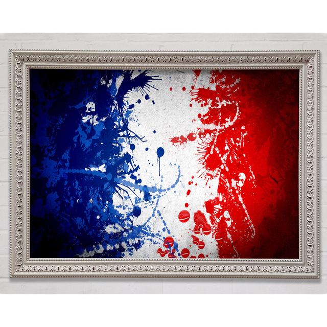 French Flag Grunge - Single Picture Frame Art Prints Bright Star Size: 29.7cm H x 42.1cm W x 3cm D on Productcaster.