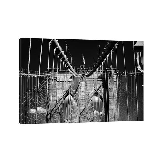 Brooklyn Bridge Impression by George Oze - Wrapped Canvas Photograph Latitude Run Size: 30.48cm H x 45.72cm W x 1.905cm D on Productcaster.