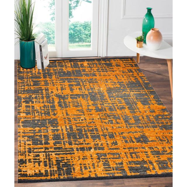 Furnary Orange/Grey Indoor/Outdoor Rug Williston Forge Rug Size: Rectangle 80 x 150cm on Productcaster.