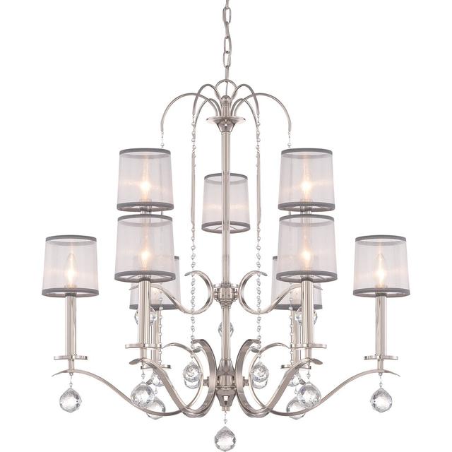 Marc 9-Light Shaded Chandelier Mercer41 on Productcaster.