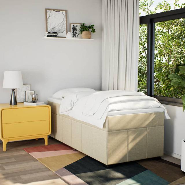 Vidaxl Boxspringbett mit Matratze 17 Stories Farbe: Cremefarben, Größe: 90 x 200 cm on Productcaster.