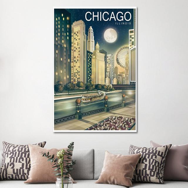 Chicago II by Old Red Truck - Wrapped Canvas Graphic Art Brayden Studio Size: 152.4cm H x 101.6cm W x 3.81cm D on Productcaster.