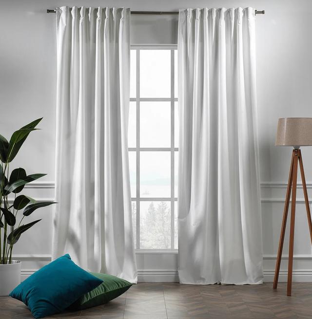 Extra Long & Extra Wide Matte Velvet Curtain Panel Lilijan Home & Curtain Panel Size: 280cm Width x 175cm Drop, Curtain Colour: White on Productcaster.