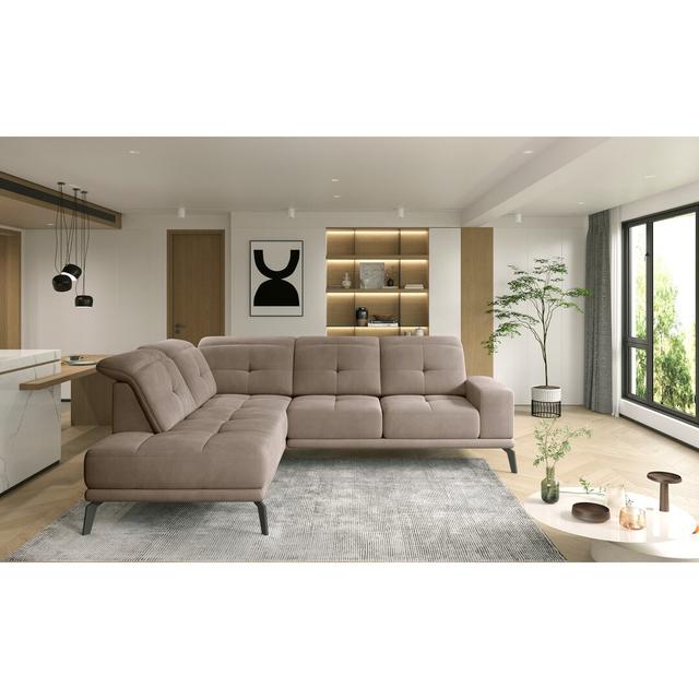 Modulares Ecksofa Reidy Metro Lane Ausrichtung: Links ausgerichtet, Polsterfarbe: Dunkles Beige on Productcaster.