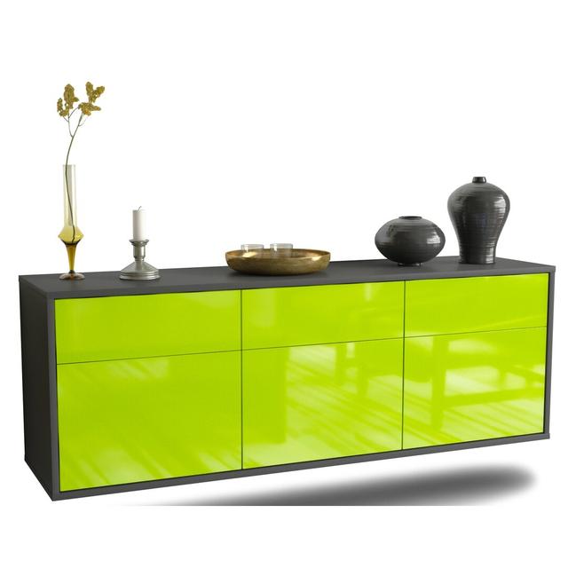 Lovetto TV Stand Ebern Designs Colour: High Gloss Green on Productcaster.