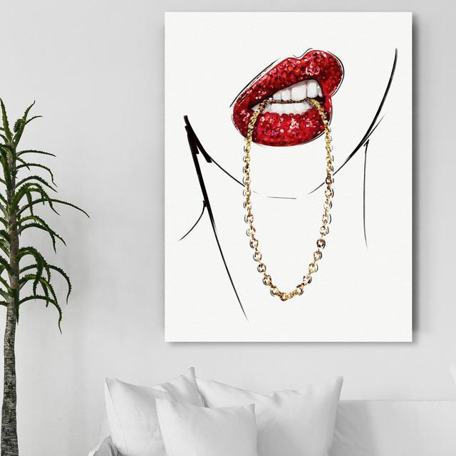 'Famed Rich Fabulous' - Wrapped Canvas Graphic Art Print Oliver Gal Size: 61cm H x 3.8cm W x 45.7cm D on Productcaster.