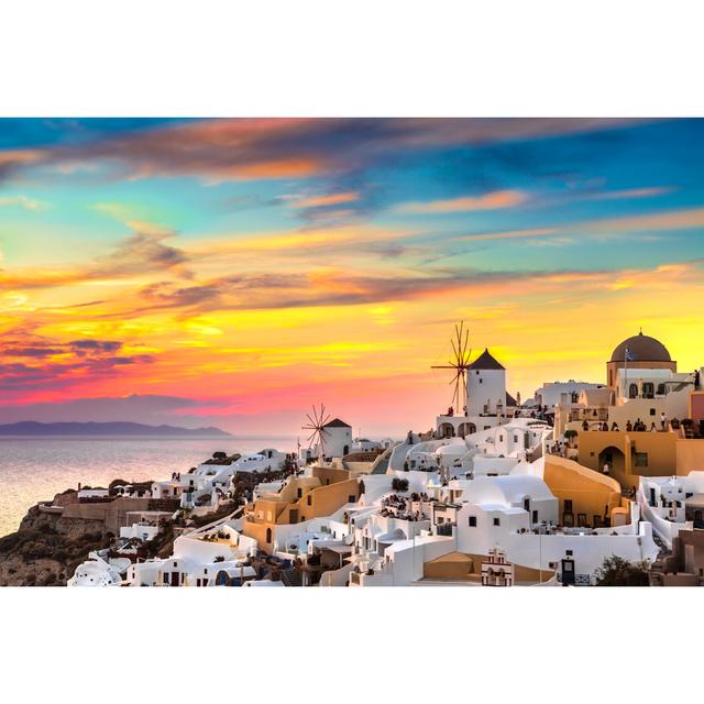 Margean View Of Oia The Most Beautiful Village Of Santorini Island by Aleh Varanishcha - Wrapped Canvas Photograph 17 Stories Size: 20cm H x 30cm W x on Productcaster.