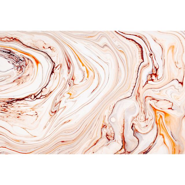 Quidong Abstract Orange Marble - Wrapped Canvas Painting Fairmont Park Size: 20cm H x 30cm W x 3.8cm D on Productcaster.