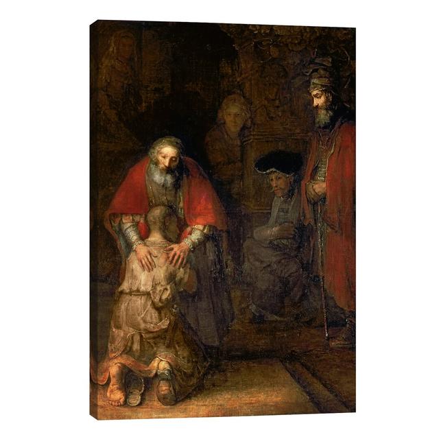 Return Of The Prodigal Son, C.1668-69 by Rembrandt van Rijn - Painting Print on Canvas Astoria Grand Frame Option: No Frame, Size: 101.6cm H x 66.04cm on Productcaster.