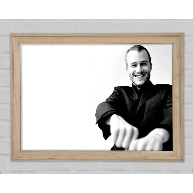 Heath Ledger Portrait Framed Print Brayden Studio Size: 59.7cm H x 84.1cm W x 1.5cm D on Productcaster.