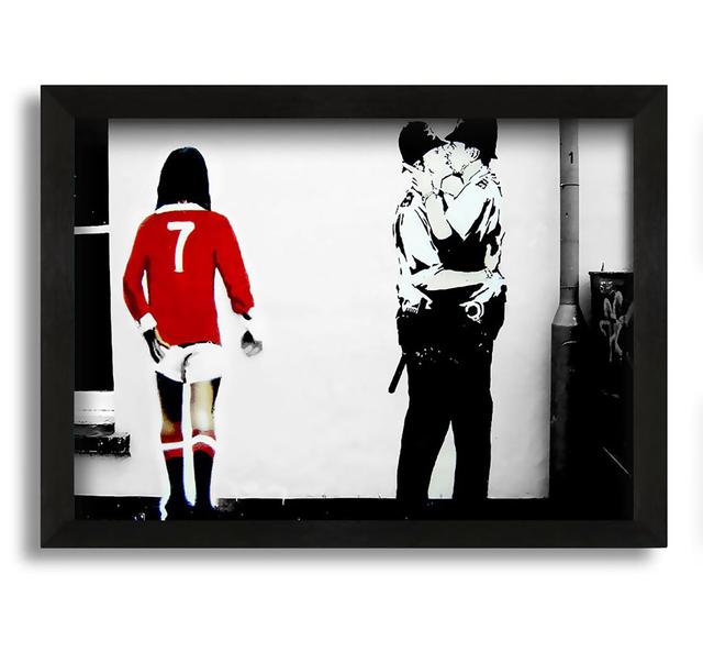 Kissing Coopers Football - Picture Frame Graphic Art on Canvas Maturi Size: 30cm H x 42cm W x 10cm D on Productcaster.