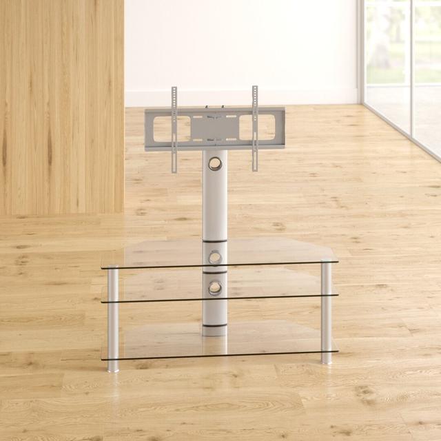 Tybalt Clear Glass TV Stand for TVs up to 65" 17 Stories on Productcaster.