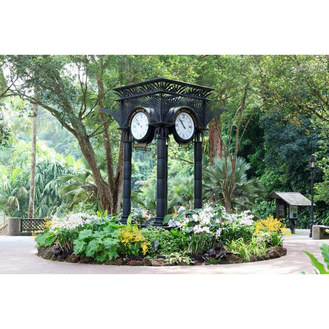 World Clock Near Orchid Garden by Johannes86 - Wrapped Canvas Photograph 17 Stories Size: 20cm H x 30cm W on Productcaster.