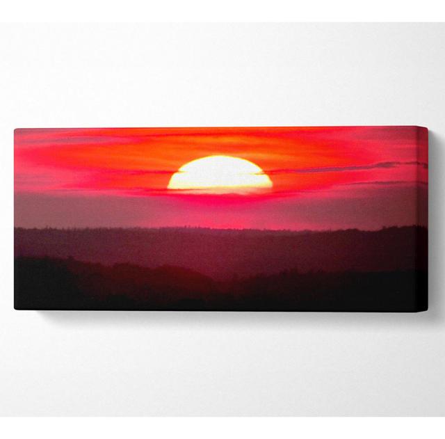 Pink Sunset Glaze - Print Ebern Designs Size: 71cm H x 162.5cm W x 10cm D on Productcaster.