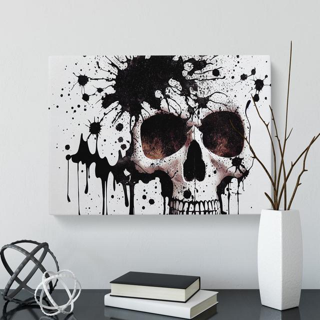 Skull Paint Splatter Vol.7 Abstract Happy Larry Size: 40cm H x 60cm W x 3cm D on Productcaster.