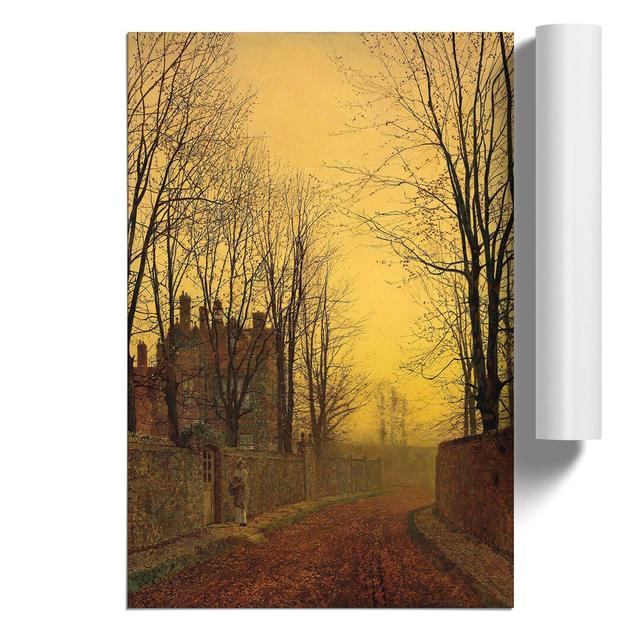 An Autumn Lane by John Atkinson Grimshaw - No Frame Painting East Urban Home Size: 84cm H x 59cm W x 0.1cm D on Productcaster.