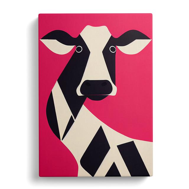 Cow Pop Style - Wrapped Canvas Graphic Art Brambly Cottage Size: 50cm H x 35cm W x 3cm D, Frame Option: Wrapped Canvas on Productcaster.