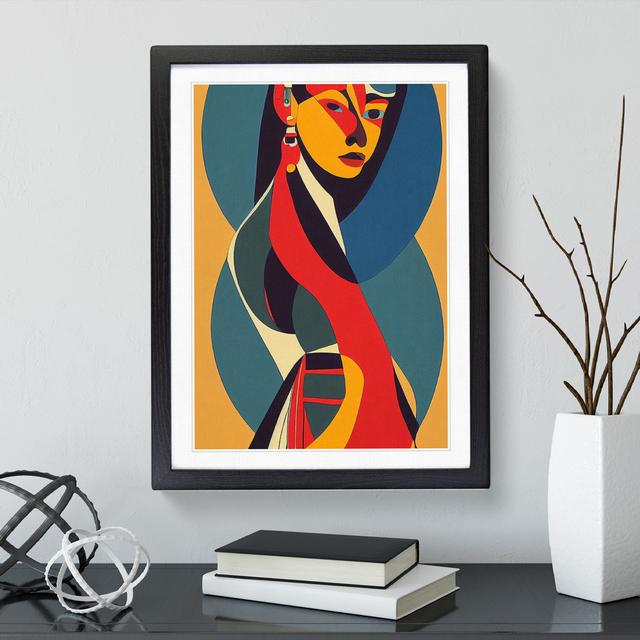 Bold Woman In - Print Marlow Home Co. Size: 48cm H x 36cm W, Format: Black Framed, Matte Colour: White on Productcaster.