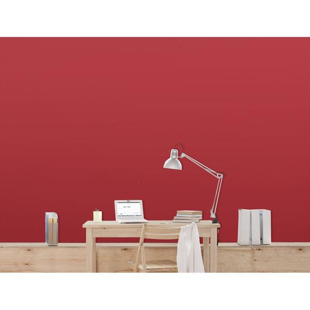 Semi-Gloss Wallpaper Roll East Urban Home Colour: Red, Material quality: Premium (150g/m²), Size: 4.32m x 290cm on Productcaster.