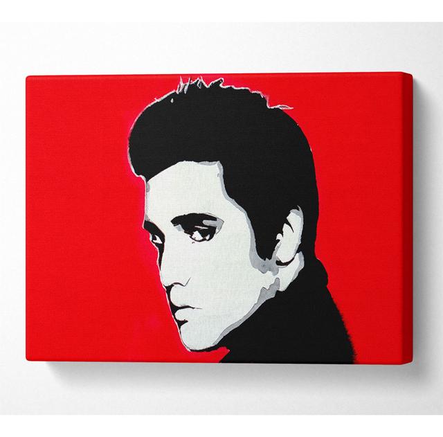 Elvis Portrait Red - Print ClassicLiving Size: 50.8cm H x 81.3cm W x 10cm D on Productcaster.