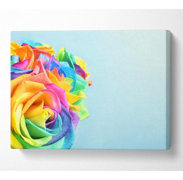 Rose Colour Rainbow - Wrapped Canvas Photograph Fairmont Park Size: 66cm H x 106.6cm W on Productcaster.