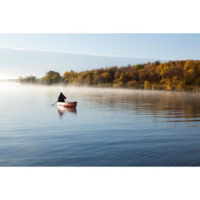 Woman Canoeing by Mysticenergy - No Frame Print on Canvas Latitude Run Size: 81cm H x 122cm W on Productcaster.