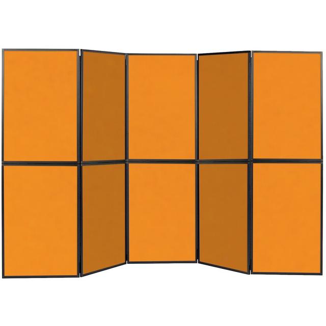 Light Free-Standing Bulletin Board 180cm H x 300cm W Symple Stuff Frame Finish: Black, Colour: Orange on Productcaster.