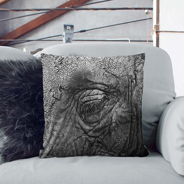 X7559X Elephant Cushion with Filling East Urban Home Backing Colour: Black, Size: 55cm H x 55cm W x 20cm D on Productcaster.