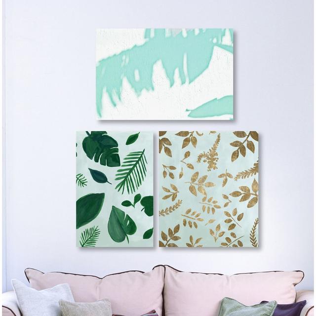 Leafy Greens - 3 Piece Wrapped Canvas Print East Urban Home on Productcaster.