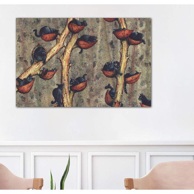 Catkins by Maggie Vandewalle - Wrapped Canvas Painting 17 Stories Size: 66.04cm H x 101.6cm W x 3.81cm D on Productcaster.