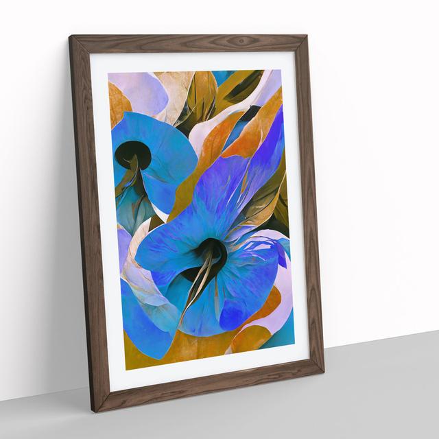 Pretty Abstract Floral No.1 - Picture Frame Graphic Art Marlow Home Co. Frame Colour: Walnut Framed, Size: 34cm H x 25cm W x 2cm D on Productcaster.