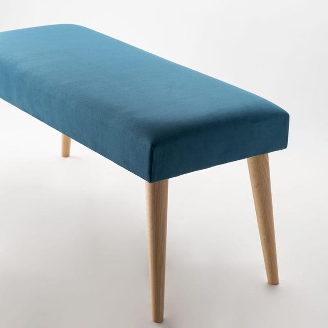 Sigourney Upholstered Bench Hykkon Size: 40cm H x 140cm W x 35cm D, Colour: Turquoise on Productcaster.