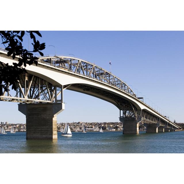 Auckland Harbor Bridge by Kiwirob - Wrapped Canvas Photograph Latitude Run Size: 81cm H x 122cm W on Productcaster.